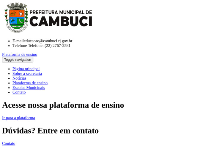 Hacked! educacao.prefeituradecambuci.rj.gov.br